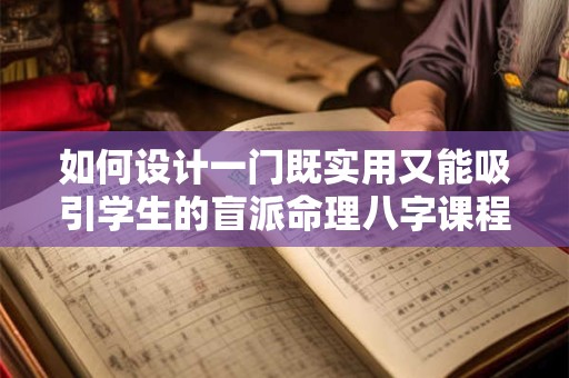 如何设计一门既实用又能吸引学生的盲派命理八字课程