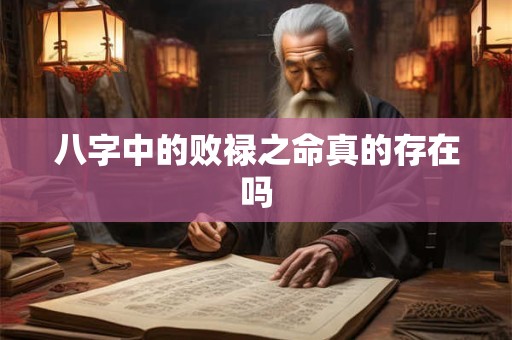 八字中的败禄之命真的存在吗