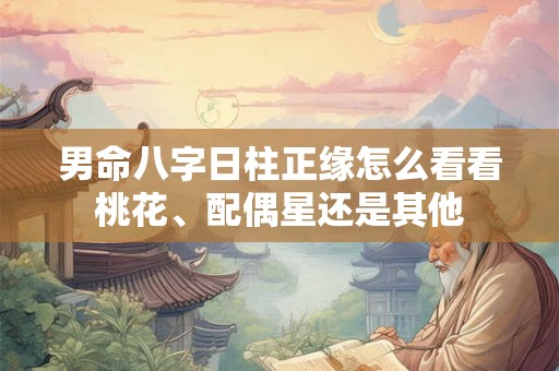 男命八字日柱正缘怎么看看桃花、配偶星还是其他