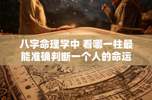 八字命理学中 看哪一柱最能准确判断一个人的命运