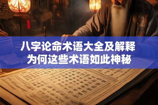 八字论命术语大全及解释 为何这些术语如此神秘