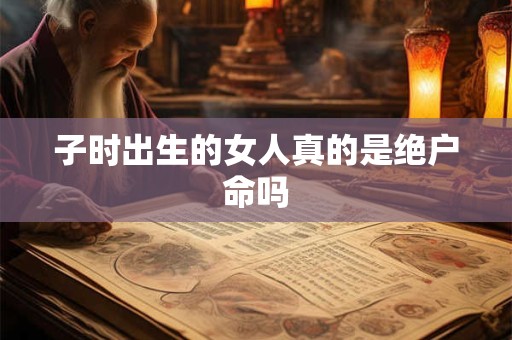 子时出生的女人真的是绝户命吗