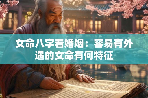 女命八字看婚姻：容易有外遇的女命有何特征
