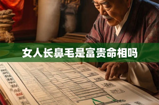 女人长鼻毛是富贵命相吗