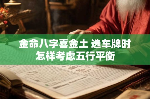 金命八字喜金土 选车牌时怎样考虑五行平衡