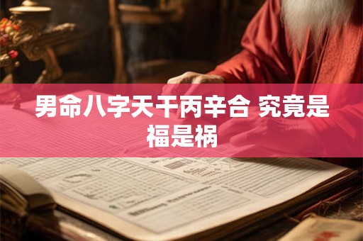 男命八字天干丙辛合 究竟是福是祸
