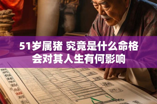 51岁属猪 究竟是什么命格会对其人生有何影响