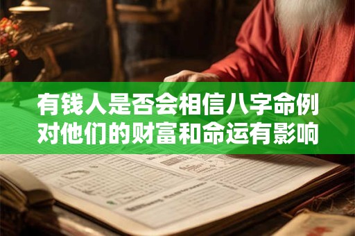 有钱人是否会相信八字命例对他们的财富和命运有影响