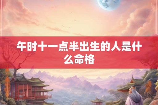 午时十一点半出生的人是什么命格