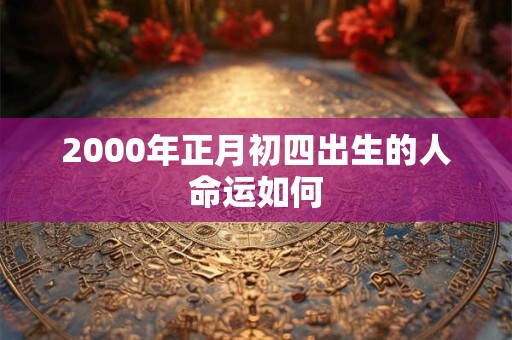 2000年正月初四出生的人命运如何