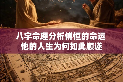 八字命理分析傅恒的命运 他的人生为何如此顺遂