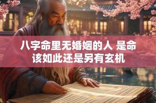 八字命里无婚姻的人 是命该如此还是另有玄机
