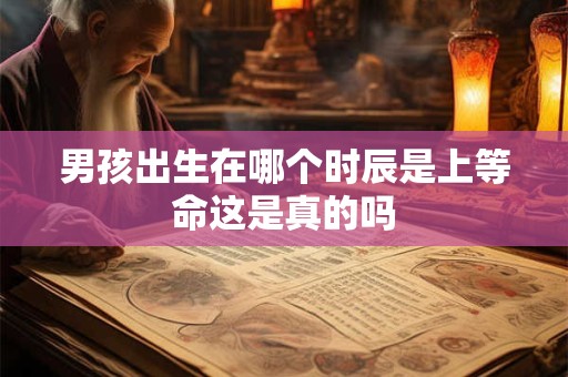 男孩出生在哪个时辰是上等命这是真的吗