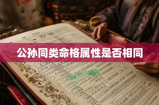 公孙同类命格属性是否相同
