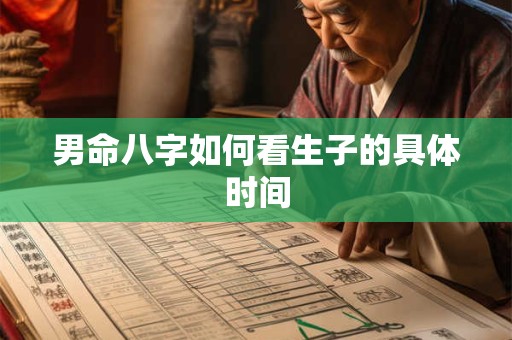 男命八字如何看生子的具体时间