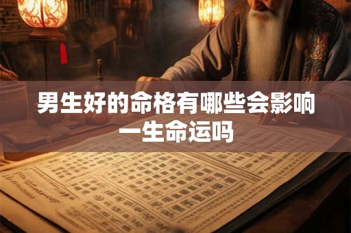 男生好的命格有哪些会影响一生命运吗