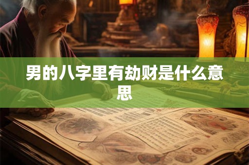 男的八字里有劫财是什么意思 男的八字里有劫财是什么意思