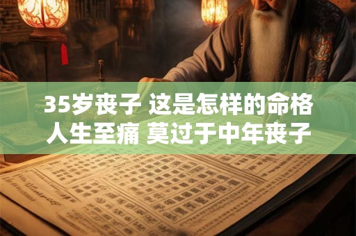 35岁丧子 这是怎样的命格人生至痛 莫过于中年丧子
