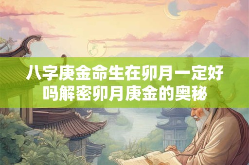 八字庚金命生在卯月一定好吗解密卯月庚金的奥秘