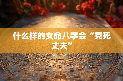 什么样的女命八字会“克死丈夫”