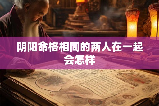 阴阳命格相同的两人在一起会怎样