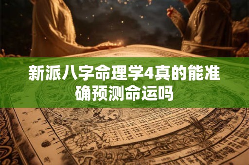 新派八字命理学4真的能准确预测命运吗