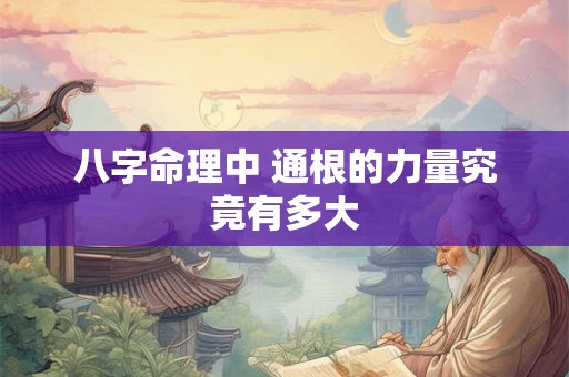 八字命理中 通根的力量究竟有多大