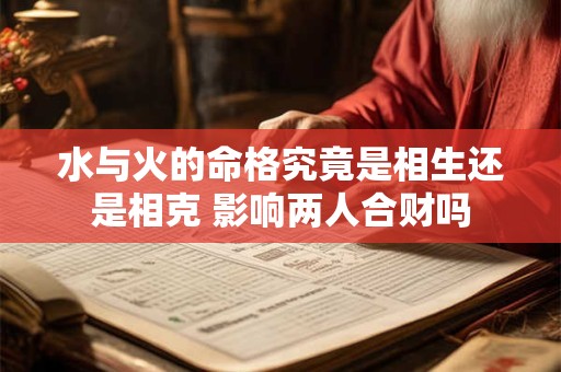 水与火的命格究竟是相生还是相克 影响两人合财吗