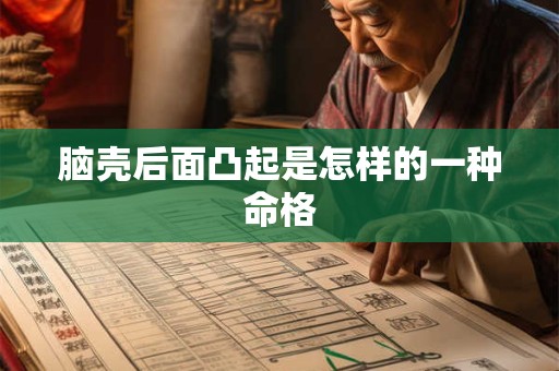 脑壳后面凸起是怎样的一种命格