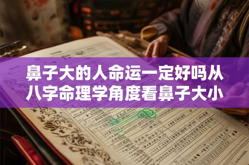 鼻子大的人命运一定好吗从八字命理学角度看鼻子大小与命运的关系