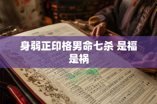身弱正印格男命七杀 是福是祸