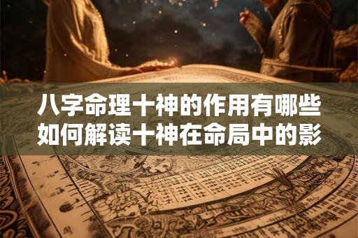 八字命理十神的作用有哪些如何解读十神在命局中的影响
