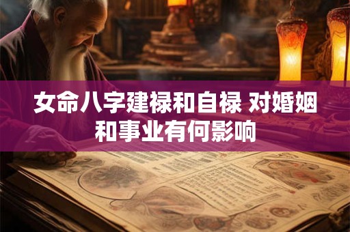 女命八字建禄和自禄 对婚姻和事业有何影响