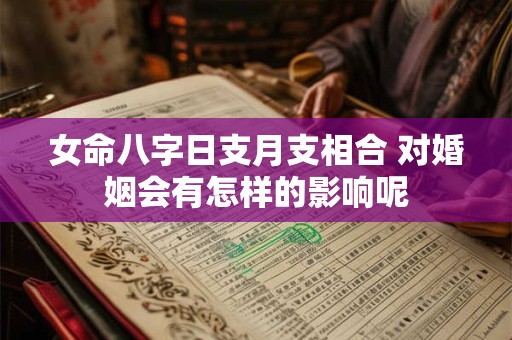 女命八字日支月支相合 对婚姻会有怎样的影响呢