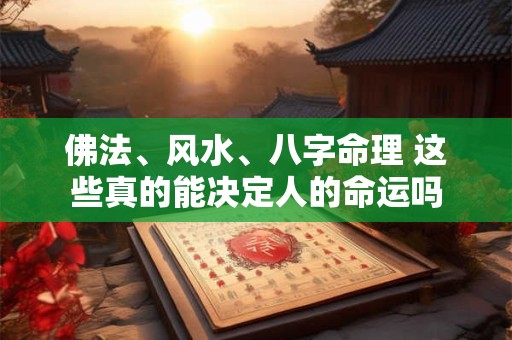 佛法、风水、八字命理 这些真的能决定人的命运吗