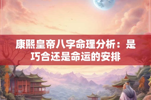 康熙皇帝八字命理分析：是巧合还是命运的安排