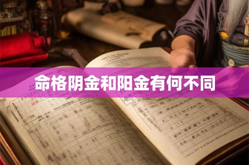 命格阴金和阳金有何不同