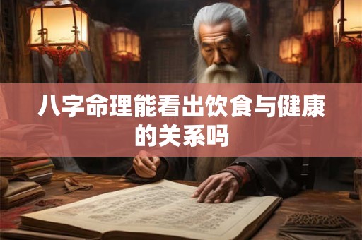 八字命理能看出饮食与健康的关系吗