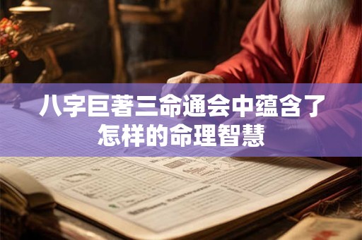 八字巨著三命通会中蕴含了怎样的命理智慧