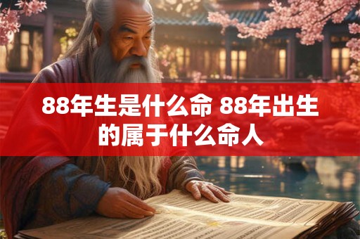 88年生是什么命 88年出生的属于什么命人