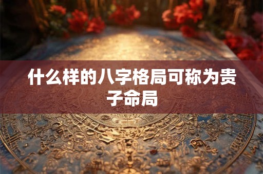 什么样的八字格局可称为贵子命局