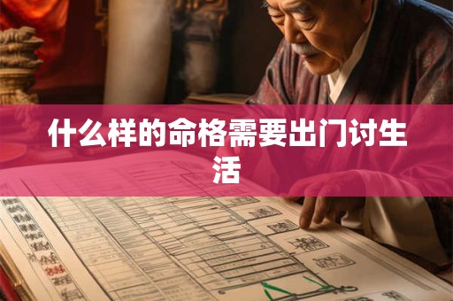 什么样的命格需要出门讨生活