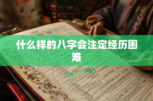 什么样的八字会注定经历困难 什么样的八字会注定经历困难