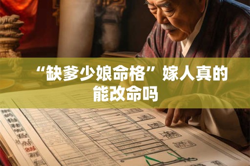 “缺爹少娘命格”嫁人真的能改命吗