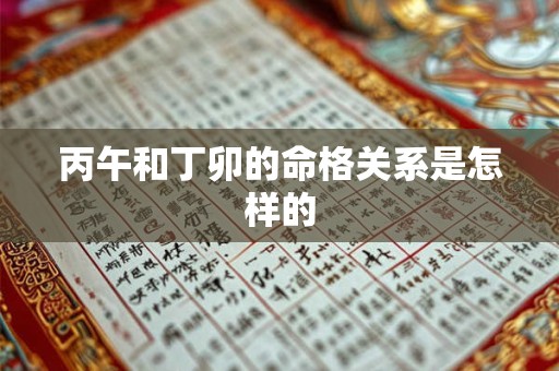 丙午和丁卯的命格关系是怎样的