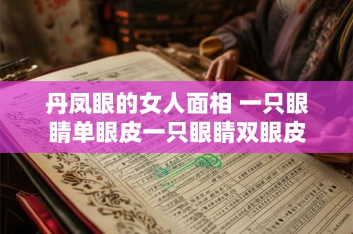 丹凤眼的女人面相 一只眼睛单眼皮一只眼睛双眼皮