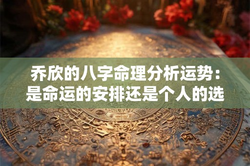 乔欣的八字命理分析运势：是命运的安排还是个人的选择