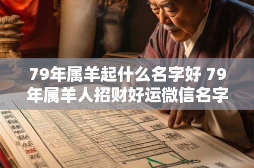 79年属羊起什么名字好 79年属羊人招财好运微信名字