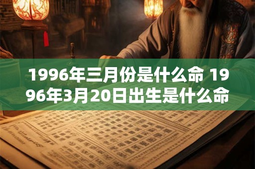 1996年三月份是什么命 1996年3月20日出生是什么命