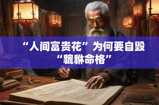 “人间富贵花”为何要自毁“貔貅命格”